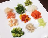 A picture of step 3 of Cute and Easy Vegetable Terrine Using a Takoyaki Maker.