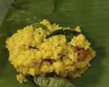 Foto langkah ke 8 dari resep Naskun Bakar (Nasi Kuning Ayam Suwir Kemangi Bakar) | Nasi Bakar.