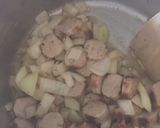 A picture of step 2 of Hey, Pesto! Sausage and Vegetable Stew with a twist!.