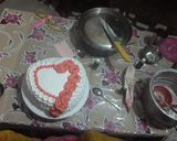 A picture of step 5 of Egg less anniversary cake.