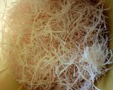 A picture of step 2 of Abacha (African salad).
