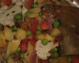 A picture of step 3 of Veg pulao.