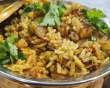 A picture of step 3 of Veg Dum biryani.