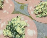 Foto del passaggio 3 della ricetta Barchette di mortadella con ricotta e spinaci