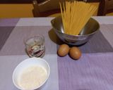 A picture of step 3 of Artichoke Carbonara Pasta.