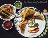 A picture of step 10 of Onion Tomato Masala Papad Sandwich.