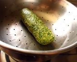 A picture of step 13 of Kothimbir Wadi - A popular Maharashtrian snack.