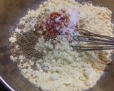 A picture of step 2 of Tri colour sandwich.