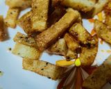 A picture of step 2 of Chilli potato.