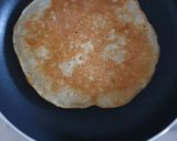 A picture of step 8 of Banana pancake (no milk/ no egg) with sourdough starter discard.