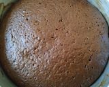 A picture of step 8 of Eggless Layered chocolate strawberry orange cake.