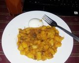 A picture of step 7 of Yam Porridge (Asaro Elepo).