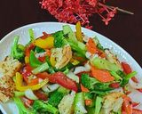 A picture of step 4 of Roasted Bell Pepper Salad.