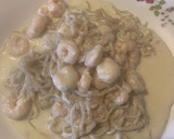 Foto del paso 5 de la receta: Espaguetis konjac con crema de queso azul y gambas