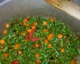 A picture of step 4 of Green veggies with rice,.