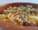 Foto del paso 7 de la receta Garbanzos, patata, chorizo criollo y salsa a base de chimichurri