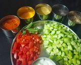 A picture of step 1 of Cucumber tomato sabji.
