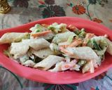 A picture of step 5 of Healthy Pasta Salad.