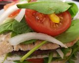 A picture of step 3 of My Naughty Sandwich Burger with Salad.