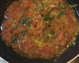 Foto del paso 8 de la receta: Espaguetis integrales con puerro y tomate