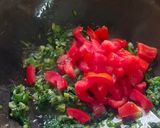 A picture of step 5 of Smoky Brinjal with Spinach (Green Olo Style).