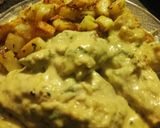Foto del paso 5 de la receta: Pollo al verdeo con papas al horno
