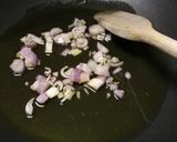 A picture of step 1 of Risotto di spada e zafferano swordfish and saffron risotto.
