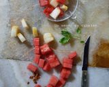 Une image de l'étape 3 de Fraîcheur d'été au basilic et fleur d'oranger 🍉🍈🌱.