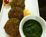 A picture of step 13 of Tasty paneer stuffed hara bhara kebab.