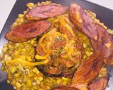 A picture of step 3 of Beans porridge and plantain.