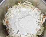 A picture of step 1 of Okonomiyaki with Sauce.