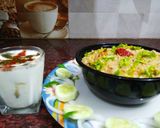 A picture of step 4 of Veg Dalia with oats.