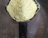 A picture of step 1 of Fafda Gujarati snack.