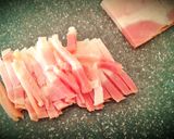 Foto del paso 5 de la receta Espaguetis con champiñones, bacon y calabacín