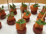 Butternut squash & chorizo canape