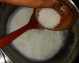 A picture of step 2 of Motichur Custard kulfi.