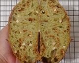 Foto langkah ke 29 dari resep Pandan Chili Flakes Cheese Sourdough Bread (Open Bake Method).