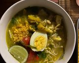 Foto langkah ke 9 dari resep Soto Ayam Kuah Kuning.