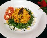 A picture of step 6 of Mix vej. Besan pulav.