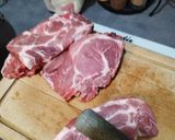 Une image de l'étape 1 de Ti côte de porc et haricots rouges à la créole.