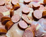 A picture of step 3 of Bbq Roasted Smoked Sausage with Chicken 🐔.