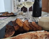 Foto del paso 9 de la receta: Sama Salvaje a la Plancha con Patatas Gajo y Mayonesa de Basil Lemongrass, Ajo y Salsa de Humo