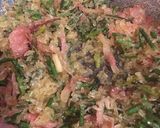 A picture of step 4 of Asparagus and Speck Risotto in a Parmesan Crust.
