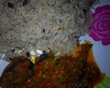 A picture of step 3 of RICE AND BEANS WITh FISH SOURCE.