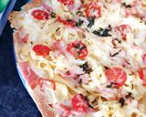 Une image de l'étape 6 de Pizza 🍕 wrap tagliatelles bacon 🥓 mozzarella gruyère râpé.