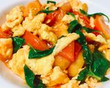 รูปขั้นตอนการทำที่ 3 ของ มะเขือเทศผัดไข่โหระพา金不換番茄炒蛋 : ผัดยังไงให้รสนุ่มหอมเหมือนในเมืองจีน