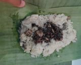 Foto langkah ke 9 dari resep Nasi bakar cumi asin.
