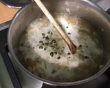 Une image de l'étape 7 de Sauce fromagère au jambon, champignons, câpres et deux fromages (pour pâtes).