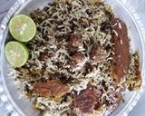 عکس مرحله 4 از دستور پلو عدسی با گوشت قل قلی