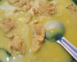 A picture of step 5 of Punjabi kadhi pakora thali.